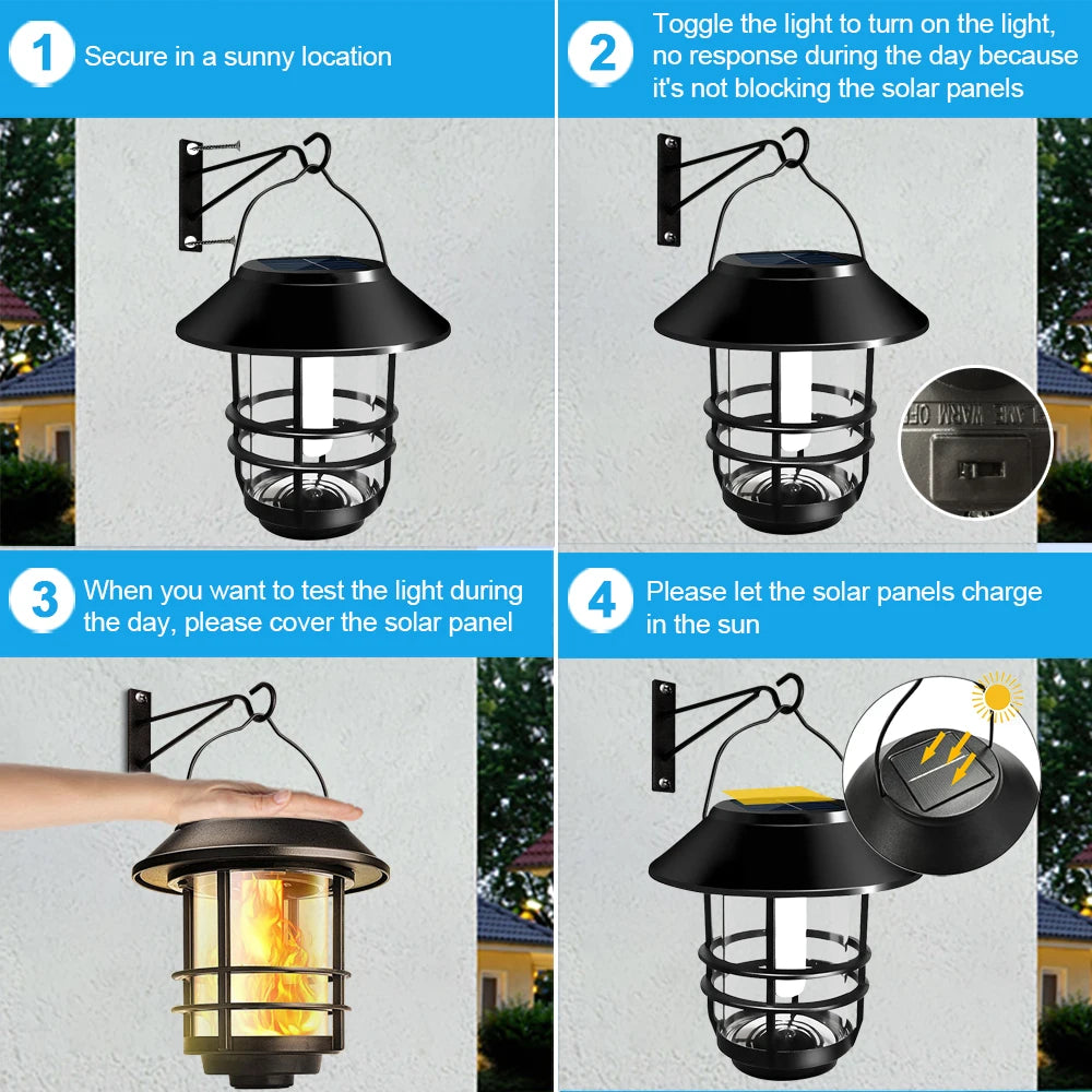 lampes solaires extérieures pour éclairage de jardin décoratif - vue 3 sur 12