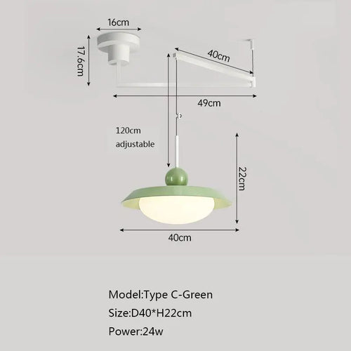 Suspension nordique led décoration maison éclairage intérieur - vue 16 sur 18