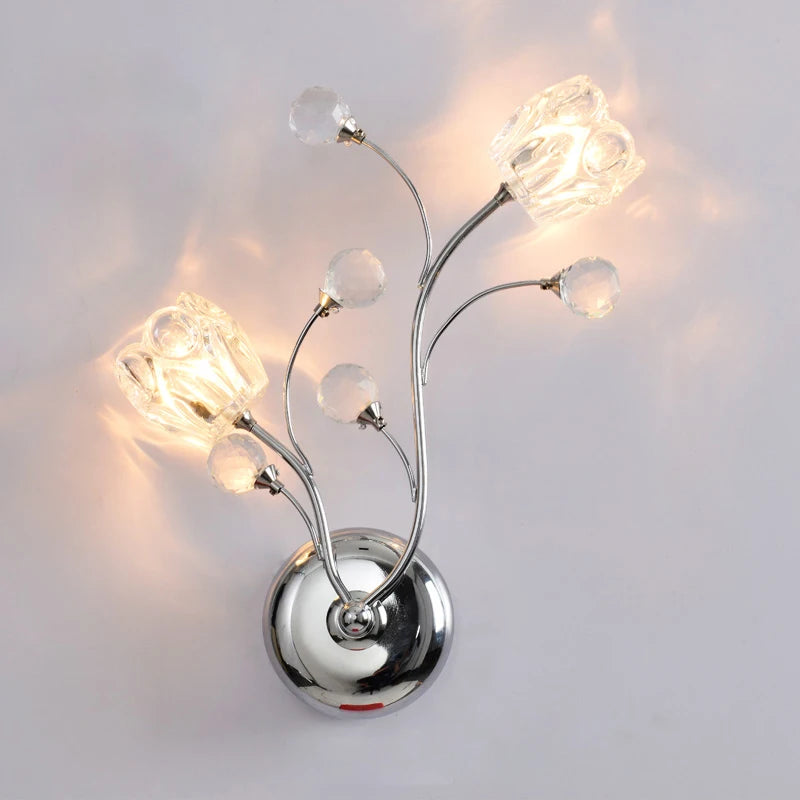 applique murale en cristal doré pour intérieur décoratif - vue 4 sur 11