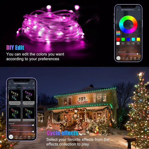 guirlande lumineuse intelligente programmable pour décorations festives - vue 4 sur 6