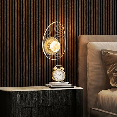 Moderne luxe créatif acrylique applique murale LED lumière or noir applique pour allée applique chambre chevet couloir décor à la maison - vue 6 sur 11