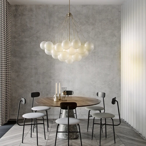 lustre boule de verre moderne led suspension nordique suspendu - vue 2 sur 10