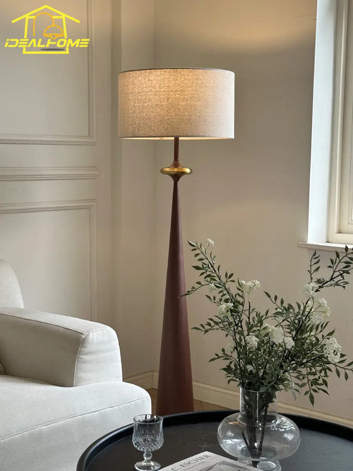 lampadaire minimaliste wabi-sabi design japonais en fer pour intérieur - vue 10 sur 11