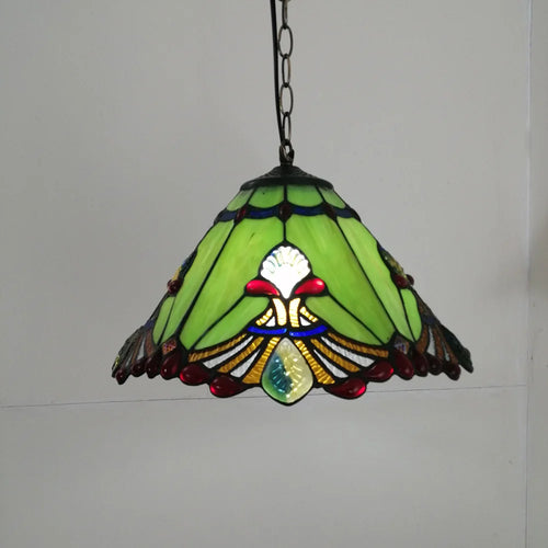 lustre tiffany vitrail style méditerranéen pour intérieur élégant - vue 6 sur 22