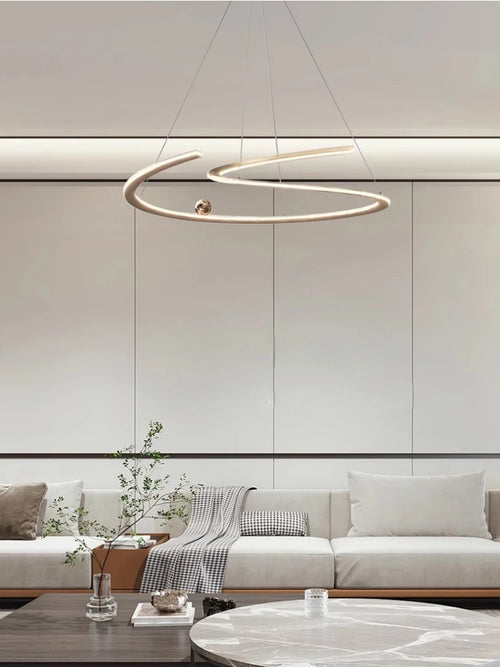 suspension minimaliste italienne à ligne irrégulière pour intérieur moderne - vue 4 sur 9