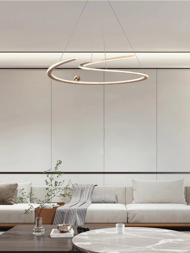 suspension minimaliste italienne à lumière circulaire élégante - vue 4 sur 9