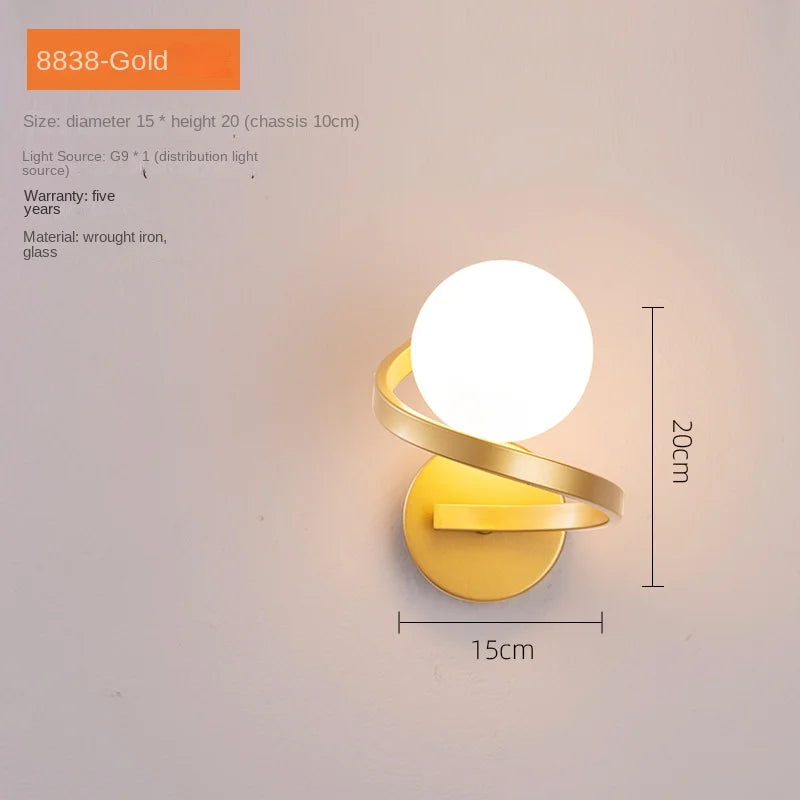 Applique murale led verre moderne intérieur loft miroir façade - vue 9 sur 10