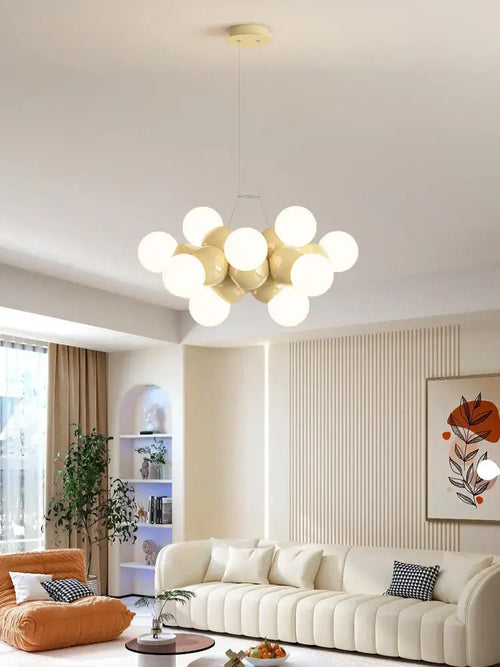 lustre moderne à led en fer pour décoration intérieure - vue 3 sur 12