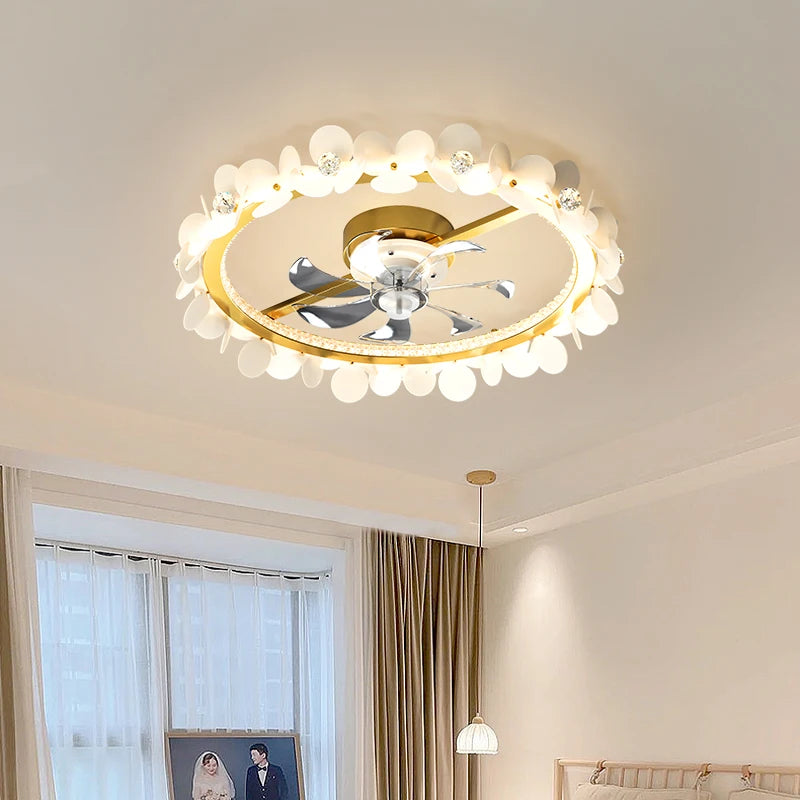 ventilateur de plafond moderne avec lumière et contrôle intelligent - vue 2 sur 10