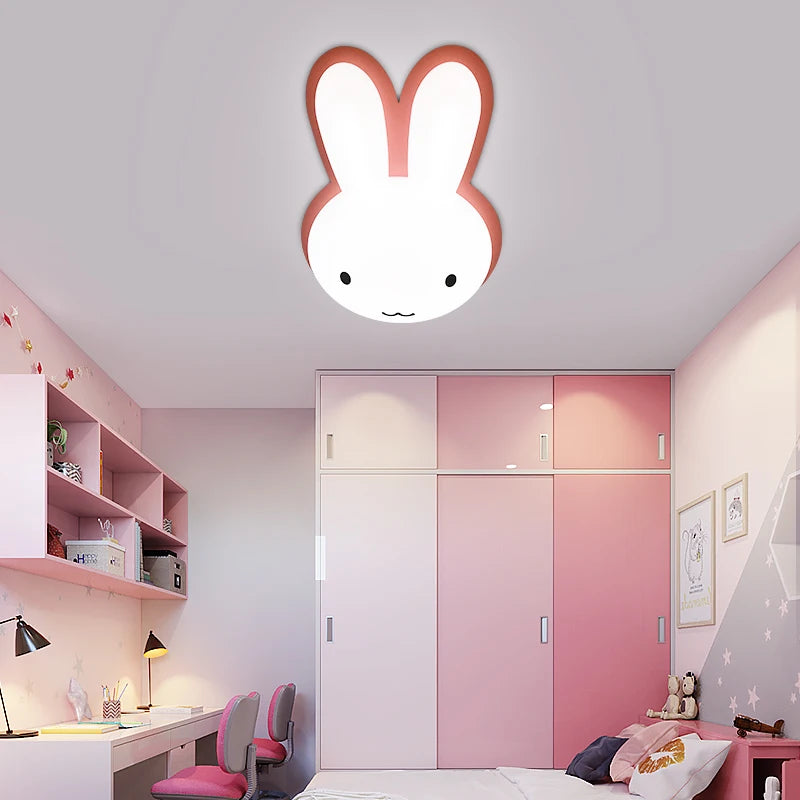 plafonnier led design nordique en forme de lapin luminaire décoratif d'intérieur - vue 3 sur 18