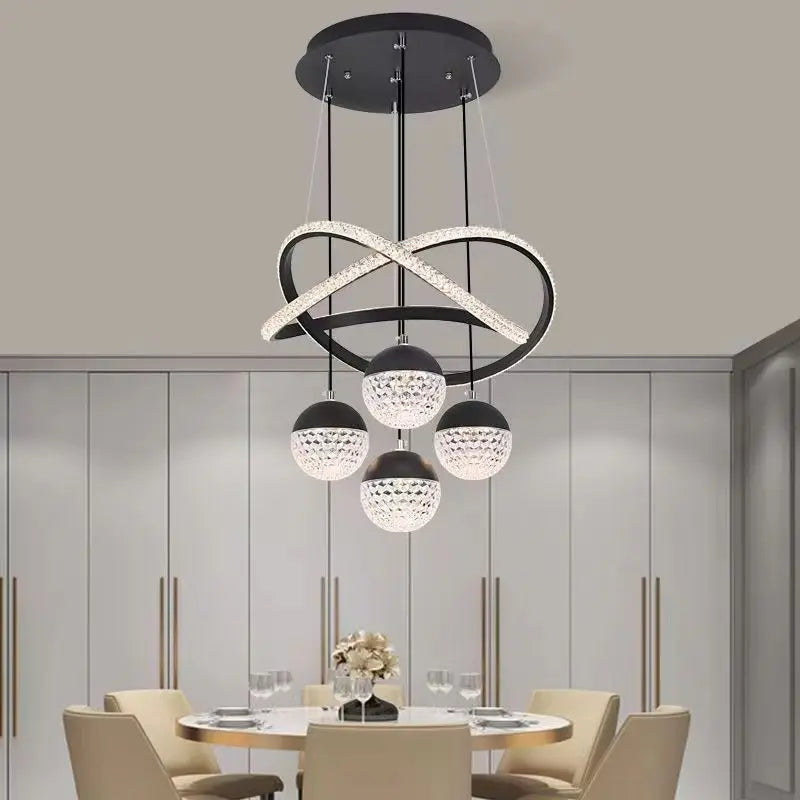 lustre circulaire moderne à intensité variable pour décoration intérieure - vue 4 sur 10