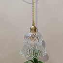 suspension en verre transparent pour éclairage moderne et élégant