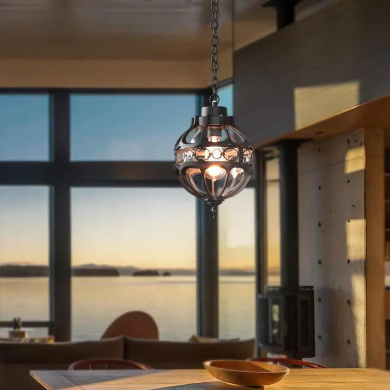 suspension industrielle en verre pour décoration intérieure et extérieure - vue 5 sur 10