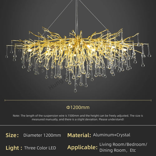 Pendant Lamp Chandelier,Pendant Lighting Fixtures,Pendant Lamp Chandelier,Tree-shaped Crystal Chandelier,Led Lighting Lamp, - vue 11 sur 10