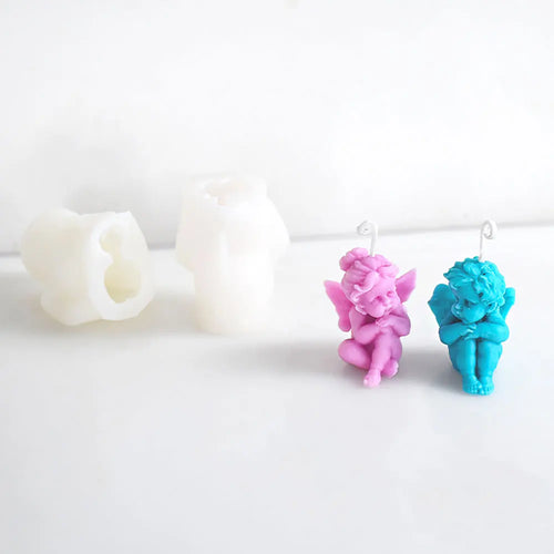 moule en silicone pour bougies parfumées d'ange et décorations en résine - vue 5 sur 11