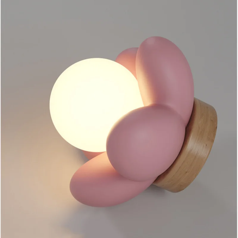 applique murale style nordique lampe à fleurs chaude pour enfants décoration maison - vue 4 sur 8
