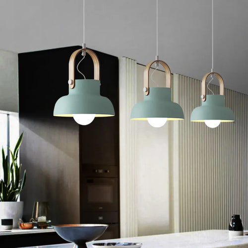 Nordique Loft LED fer suspension lumières Macaron Restaurant chambre chambre suspension lampe maison intérieur cuisine luminaires Luminaire - vue 2 sur 24