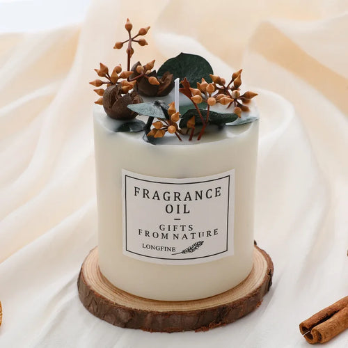 bougies parfumées romantiques en cire de soja avec fleurs séchées - vue 8 sur 10