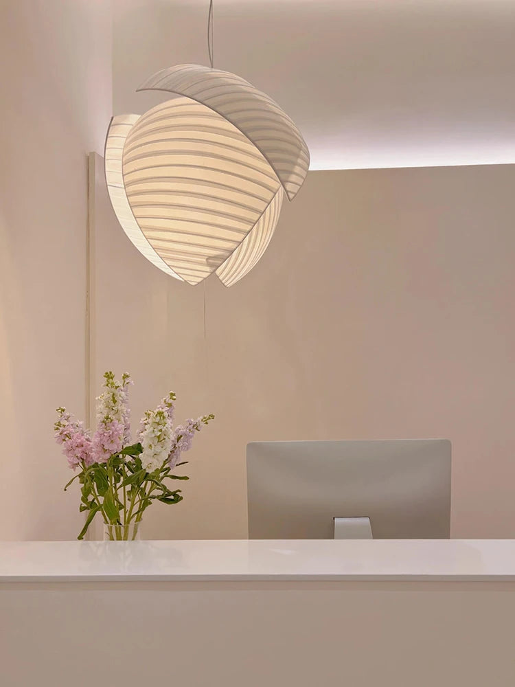 lustre à led style wabi sabi pour décoration intérieure - vue 4 sur 7