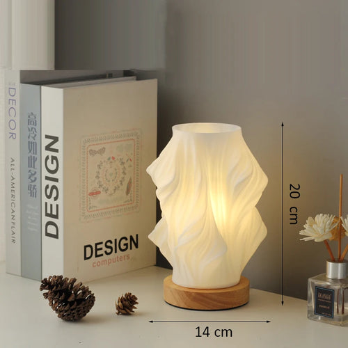 Lampe à poser Abat-jour imprimé en 3D de Style crème française - vue 15 sur 14