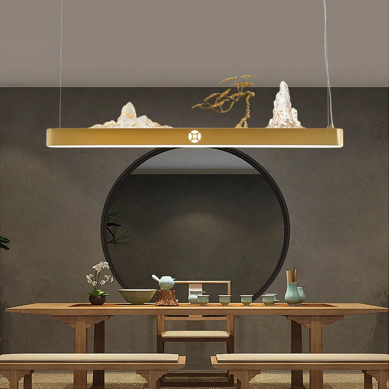 suspension chinoise en bois pour ambiance zen et économique - vue 5 sur 16