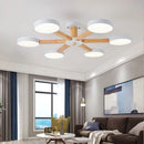 plafonnier moderne en bois à éclairage led pour décoration intérieure