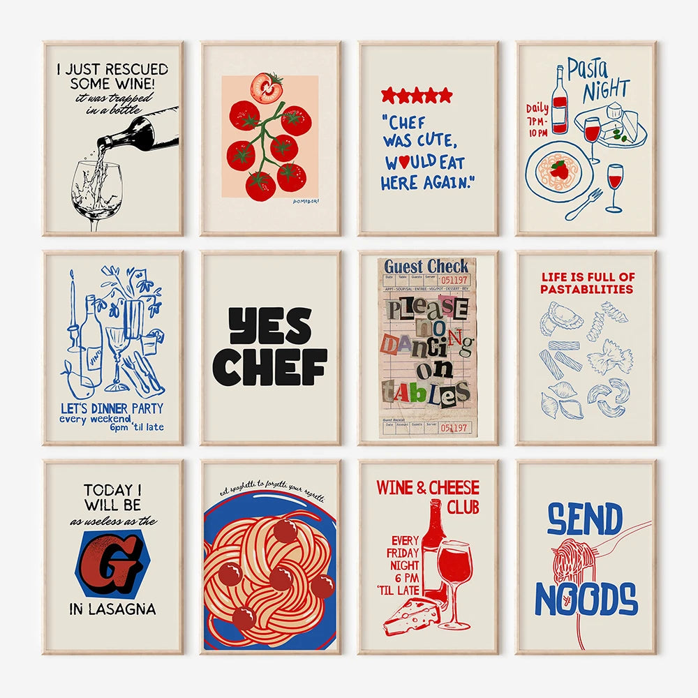 ensemble mural rétro esthétique pour décor de galerie - vue 2 sur 7