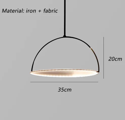 suspension en tissu danois ronde pour décoration intérieure