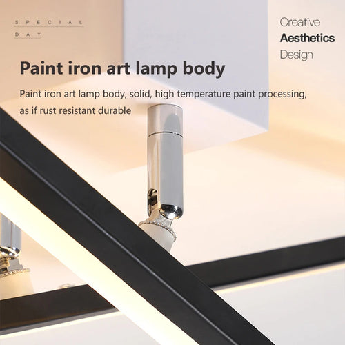 lustre moderne à leds pour décoration intérieure créative - vue 7 sur 12