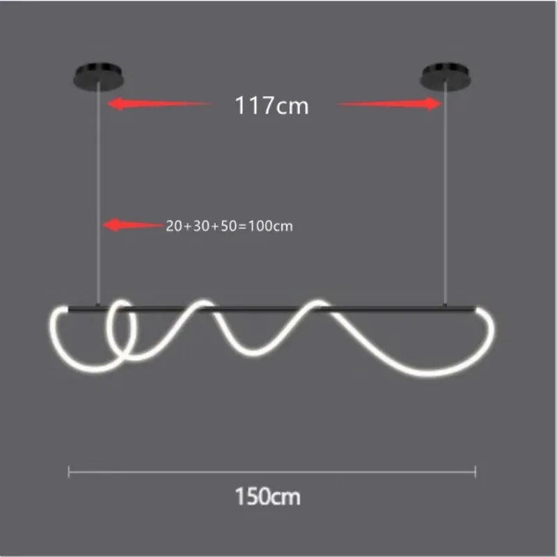 lustre design nordique à led intensité variable pour intérieur - vue 9 sur 25