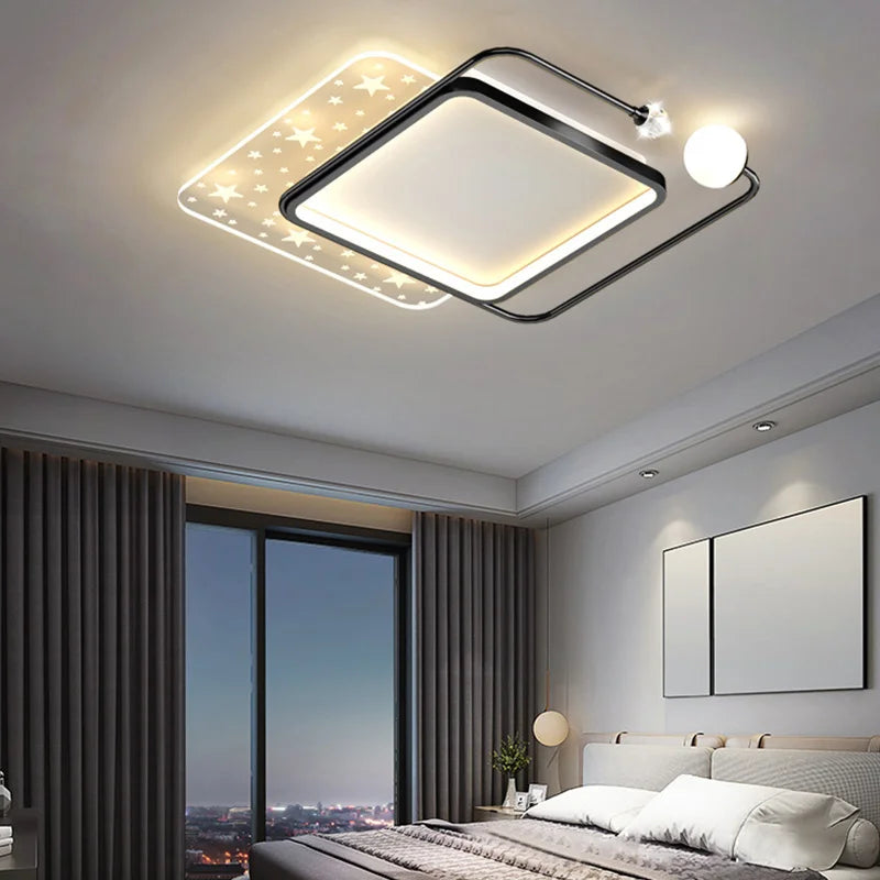 plafonnier led doré style nordique créatif pour toute la maison - vue 3 sur 23