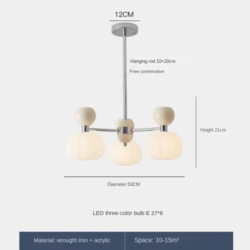 lustre décoratif acrylique avec abat-jour suspendu créatif - vue 15 sur 14