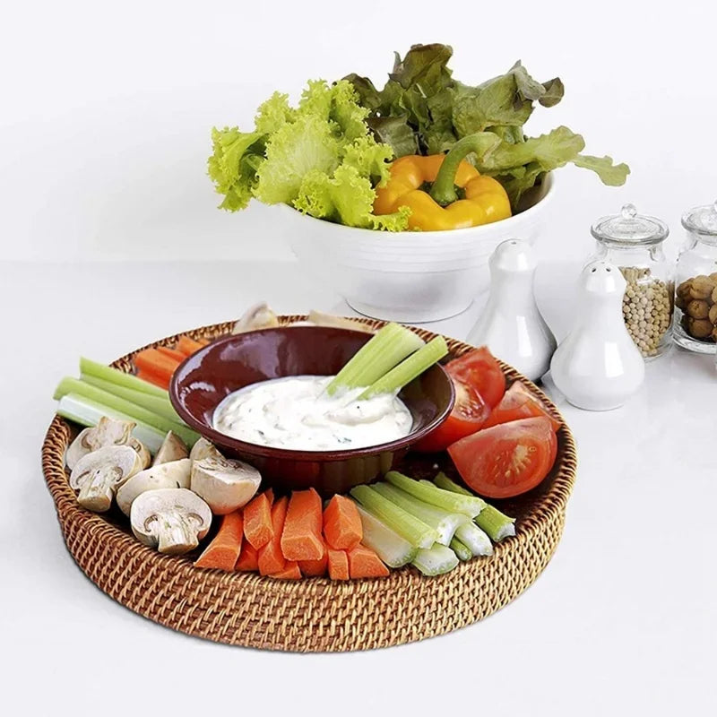 panier en rotin tressé pour fruits thé pain et rangement - vue 5 sur 12