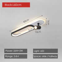 Lustres Led modernes avec projecteurs pour salon salle à manger chambre décor lumières cuisine acrylique plafonniers luminaire noir