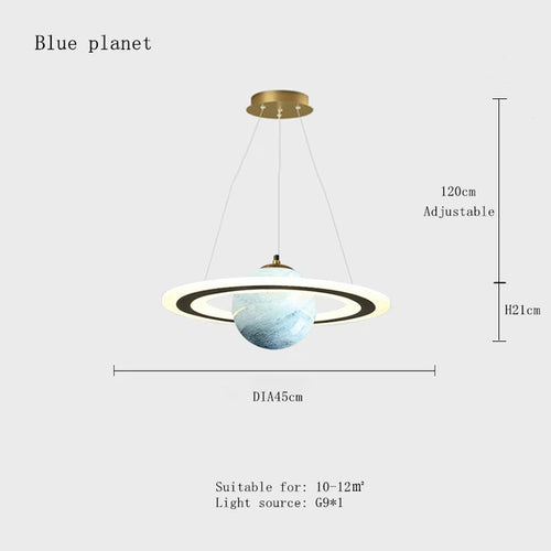 suspension planet earth pour chambre d'enfant astronaute étoile décorative - vue 11 sur 13