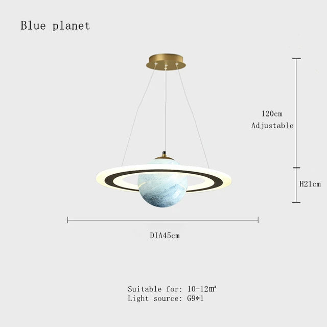 suspension planet earth pour chambre d'enfant astronaute étoile décorative - vue 11 sur 13