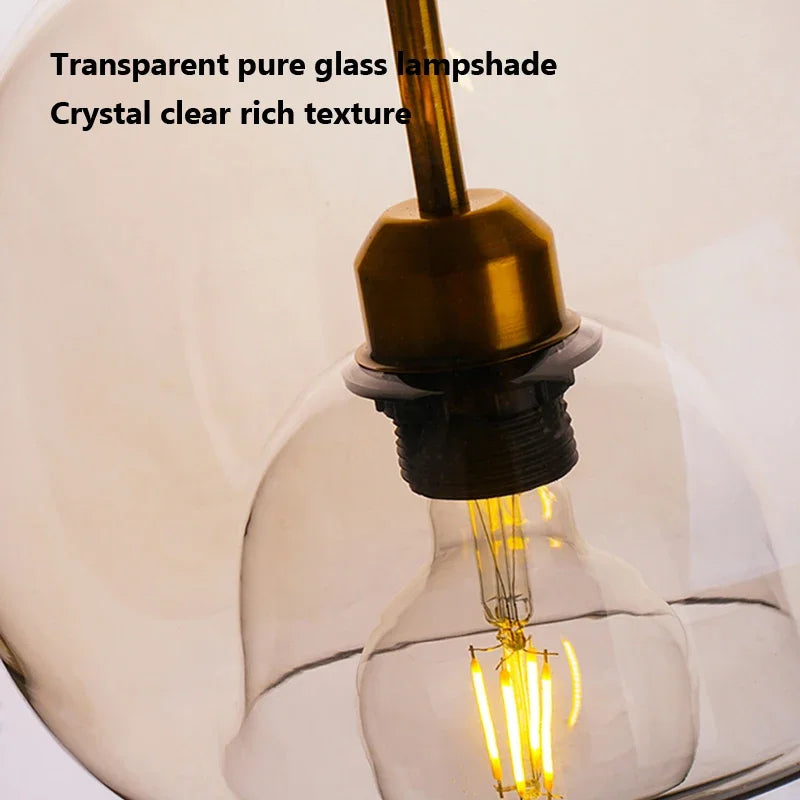 suspension moderne en verre pour décoration intérieure nordique - vue 5 sur 8