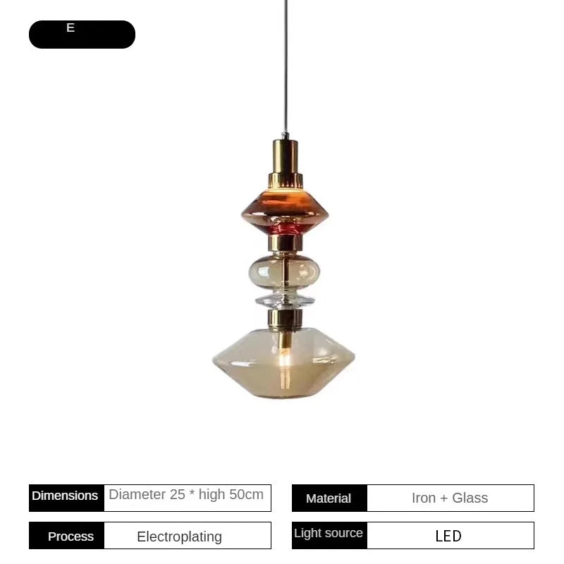 suspension décorative en verre style post-moderne pour divers espaces - vue 12 sur 13