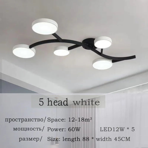 plafonnier led design moderne pour éclairage intérieur élégant - vue 7 sur 17