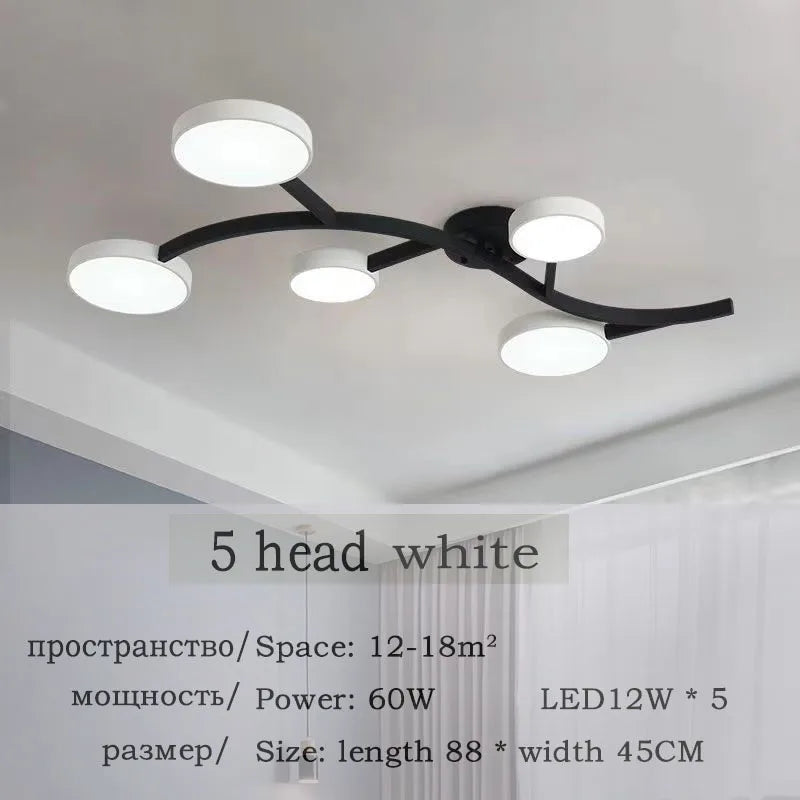 plafonnier led design moderne pour éclairage intérieur élégant - vue 6 sur 17
