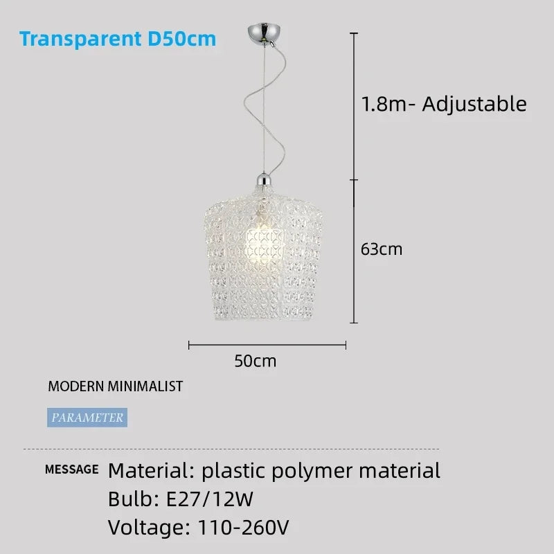 lustre moderne en acrylique pour décoration intérieure élégante - vue 8 sur 16