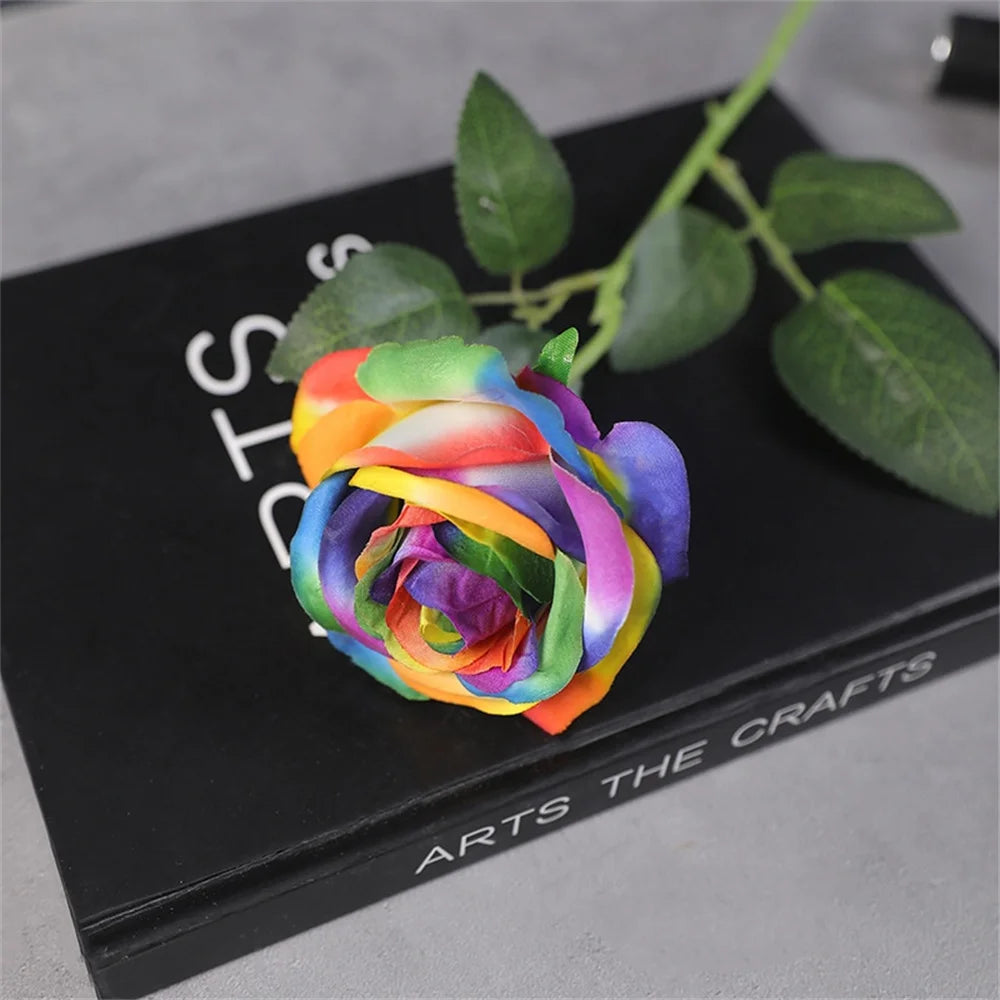 fleurs de roses artificielles en soie pour décorations romantiques - vue 8 sur 13