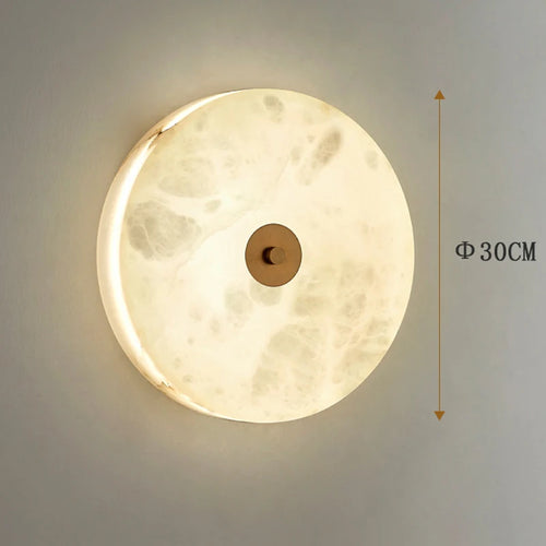applique ronde en marbre rétro-éclairage pour hôtel - vue 10 sur 9