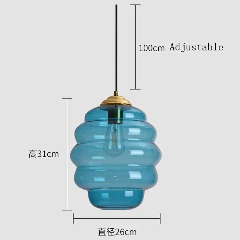 lustre moderne en verre pour cuisine et restaurant - vue 15 sur 15