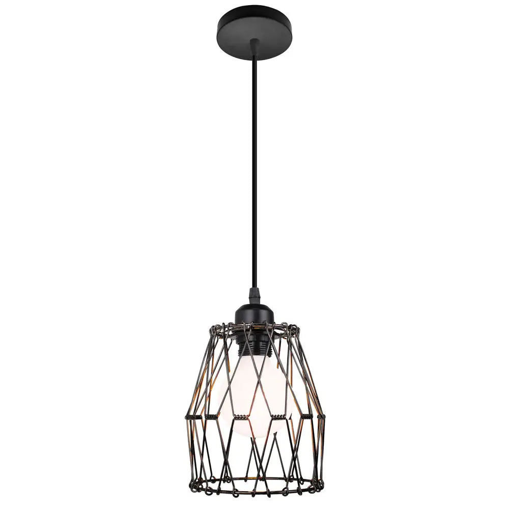 suspension vintage en métal abat-jour cage pour éclairage intérieur - vue 11 sur 24