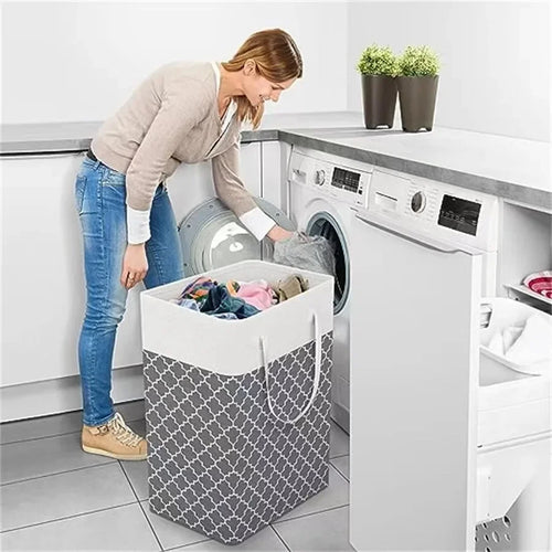 panier à linge pliable imperméable grande capacité pour vêtements - vue 10 sur 10