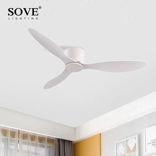 SOVE moderne noir blanc plancher bas moteur à courant continu 30W ventilateurs de plafond avec télécommande ventilateur de plafond Simple sans lumière ventilateur de maison 220V - vue 2 sur 14