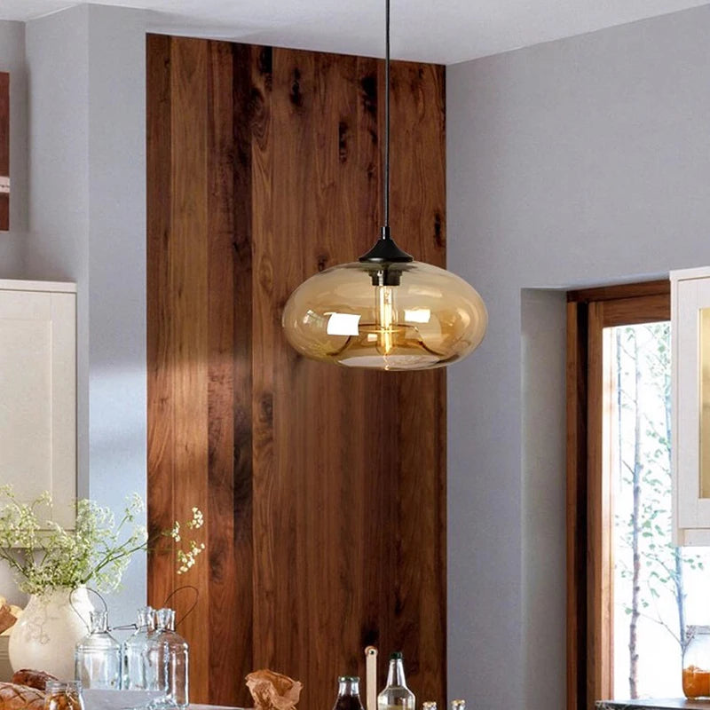 suspension modernes en verre pour restaurant bar boutique - vue 3 sur 12