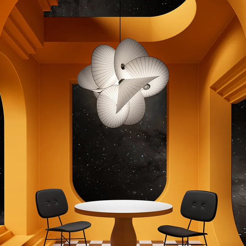 lustre 	 en tissu design réglable pour éclairage maison - vue 3 sur 7