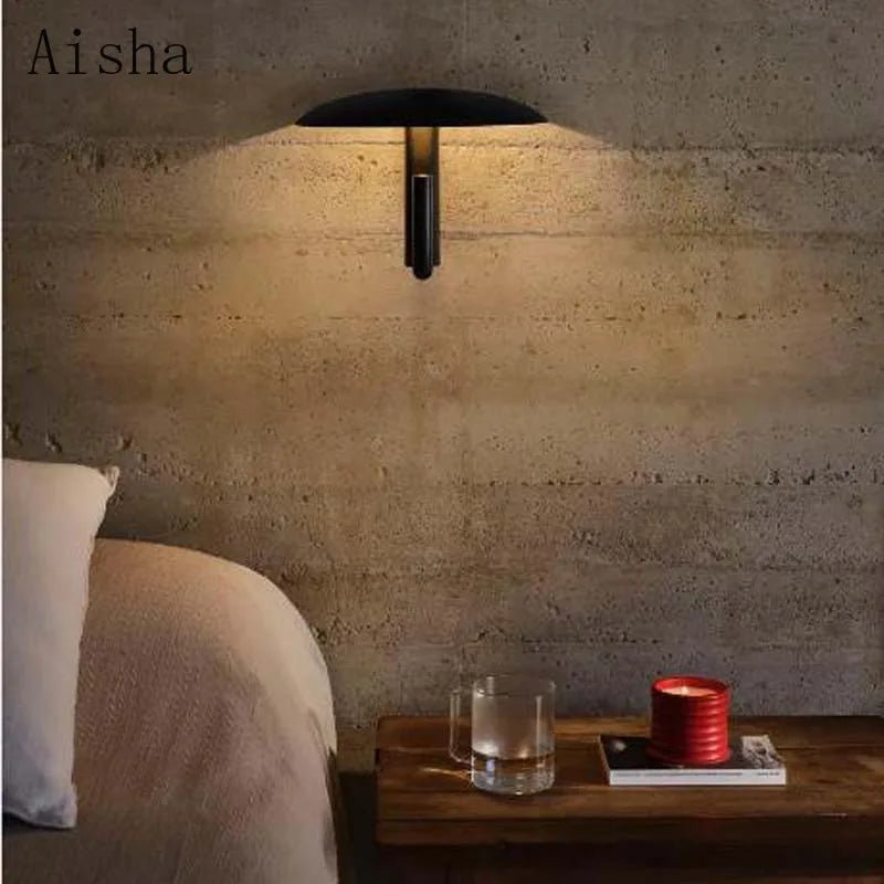 applique murale champignon parapluie lampe de lecture rotative - vue 3 sur 8
